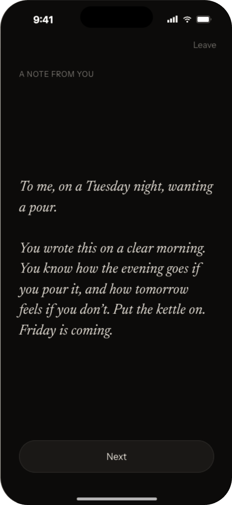 A note from you